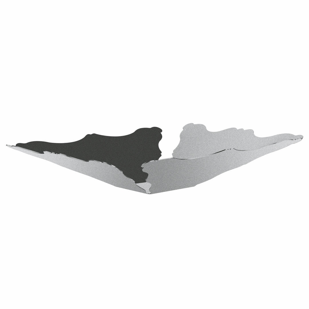 Large Centerpiece; Pewter 14-5/8" X 14-5/8" H: 2-7/8"