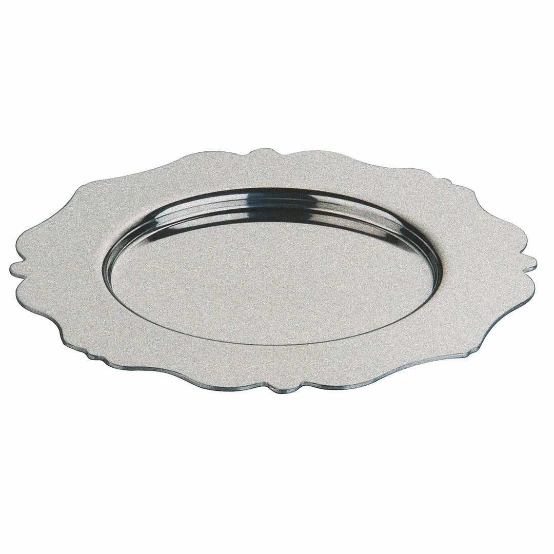 Glass Coaster; Pewter 4" Round