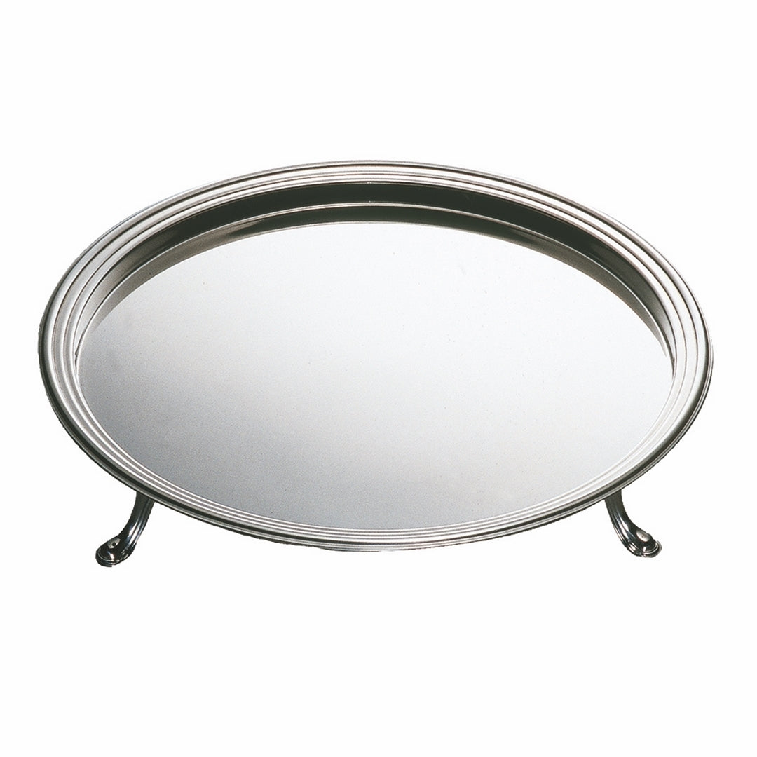 Footed Round Tray; D: 10-5/8"