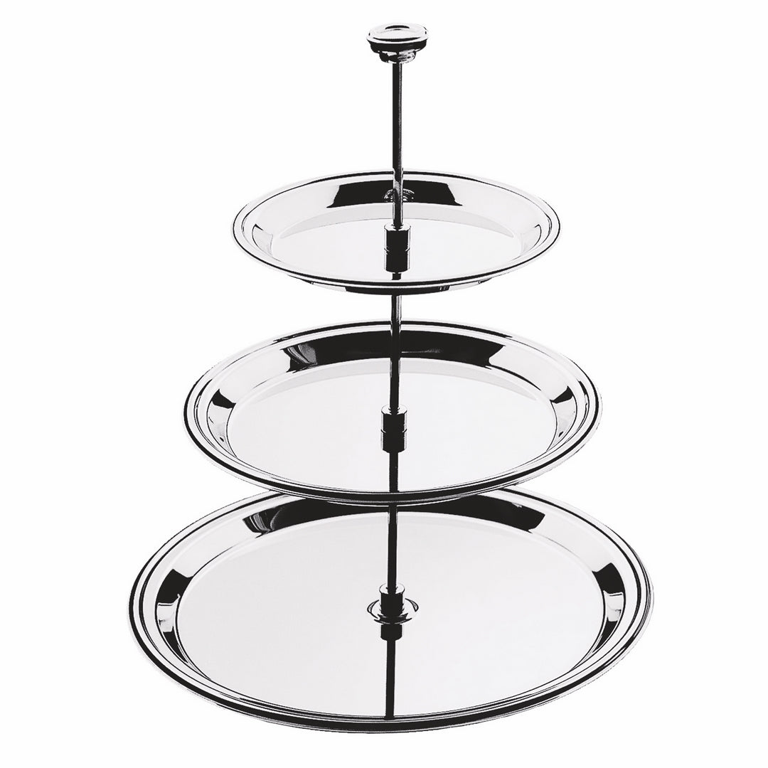 Fruit Holder With Base, 3 Layers; H: 14" D: 7-1/2", 9-1/2", 12-1/4"