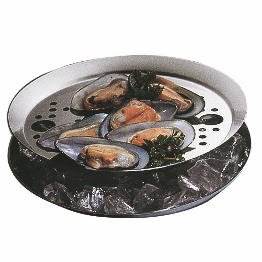 Round Individual Seafood Presentation With Grill; D: 8-5/8" C: 50-3/4 Oz.