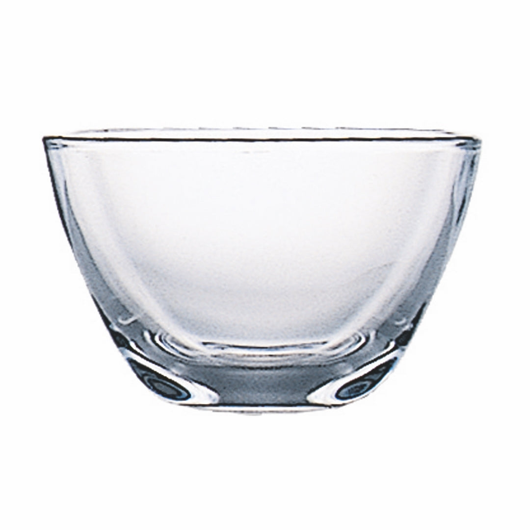 Square Glass Bowl ; L: 3-7/8" W: 3-7/8" C: 9-1/8 Oz.
