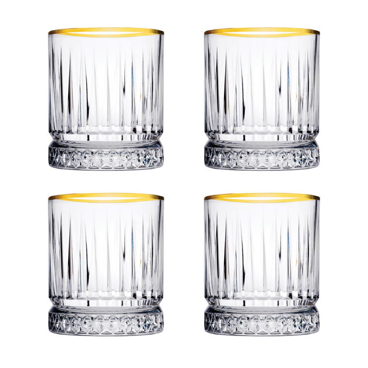 pasabahce-tumbler-elysia-21-cl-transparant-goud-4-stuks_