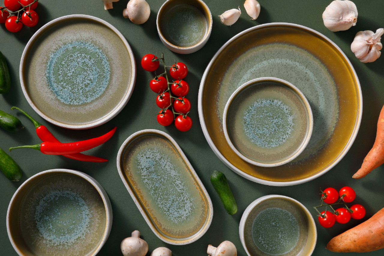 Palmer plate Coco 14.5 cm Porcelain Green