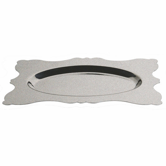 Rectangular Tray With Oval Center;  Pewter 18-1/2" X 13-3/4"