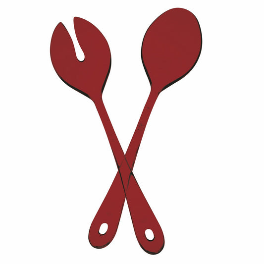 Polycarbonate Salad Serving Set, Transparent Colors Garnet