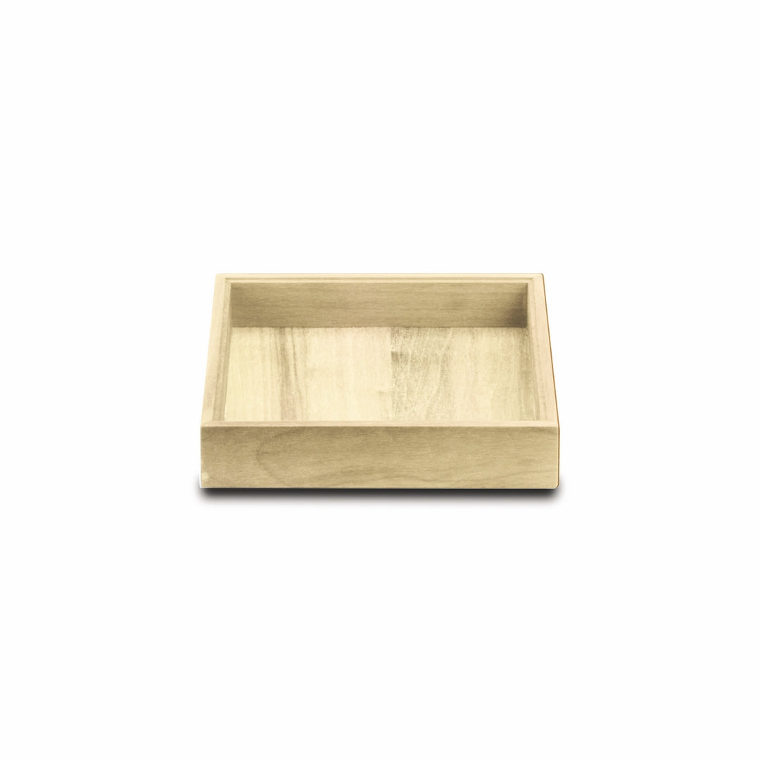 Wenge Wood Finish Square Basket;  L: 7-7/8" W: 7-7/8" Oak