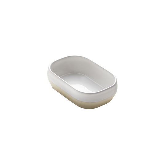Casserole / Baker Small Dish  6 7/8" x 4 31/6" x 1 3/4'' - Oven Safe - White 6'' 7/8 x 4'' 3/16 x 1'' 3/4