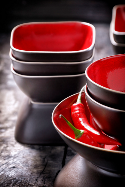 Palmer Bord diep Lava 21 cm Bruin Stoneware