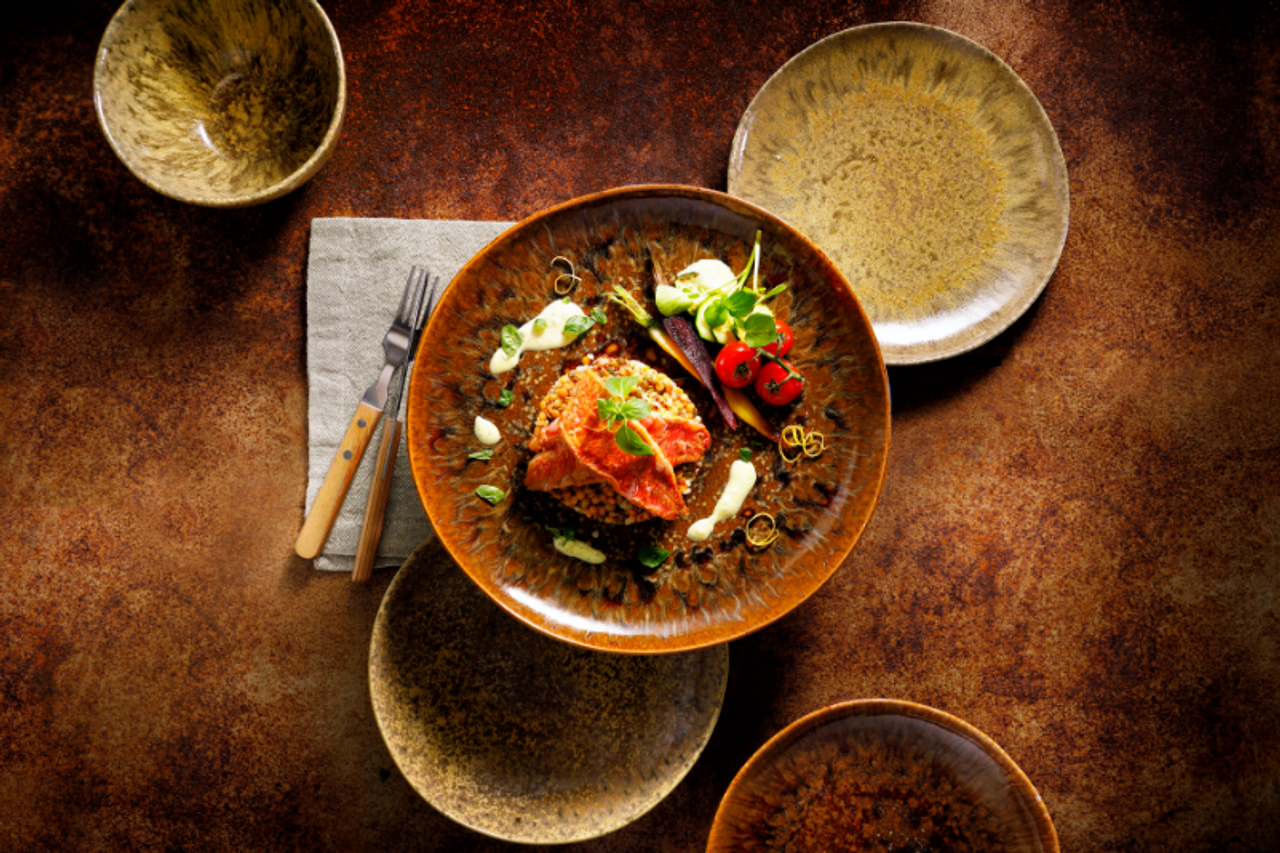 Palmer Bord Forest Rustique 22 cm Stoneware Groen