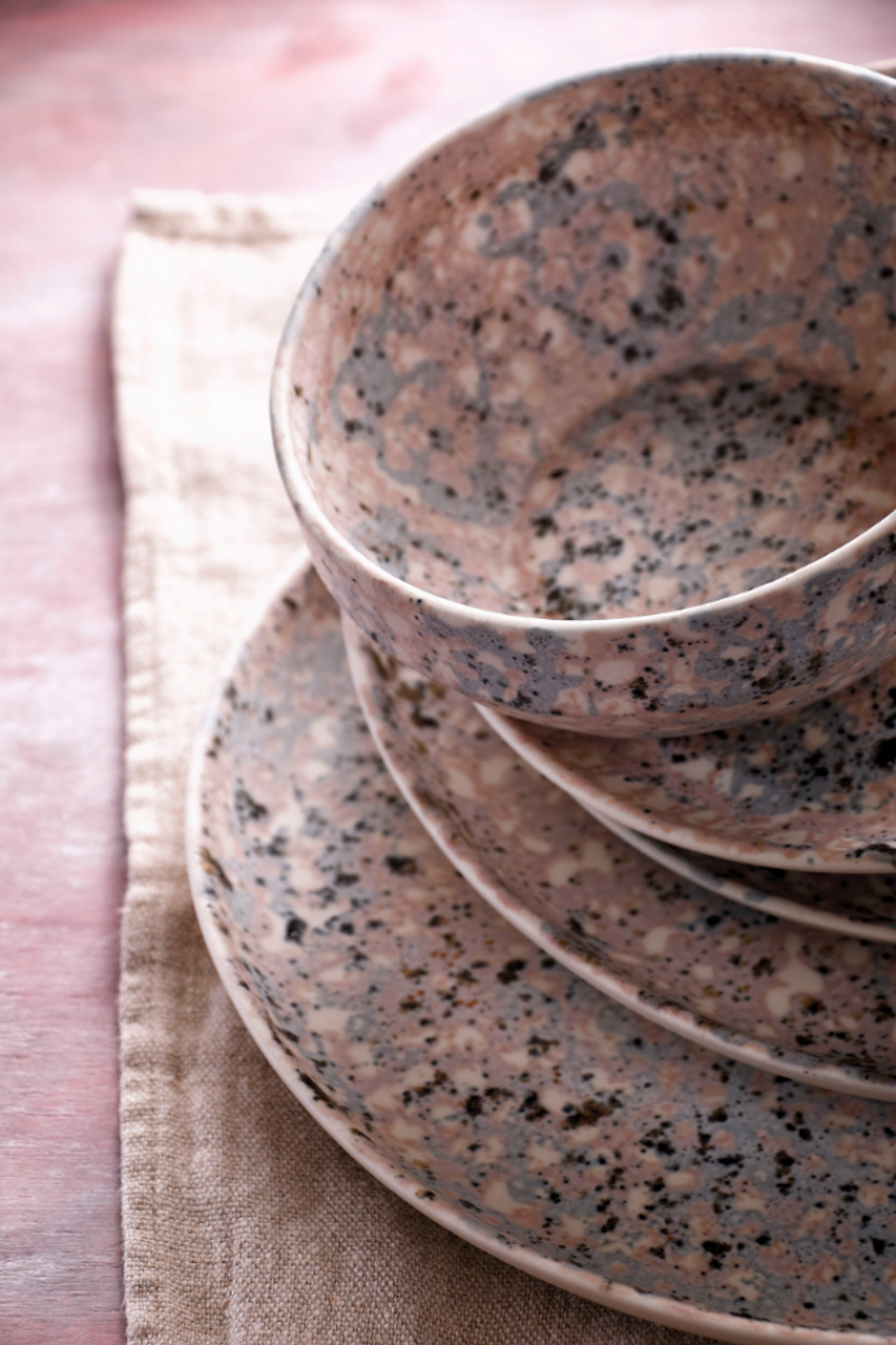 Palmer Bord Confetti 21.5 cm Stoneware Roze