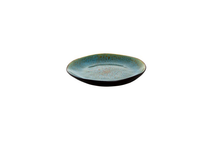 palmer-bord-lotus-20-5-cm-turquoise-zwart-stoneware-1-stuk_