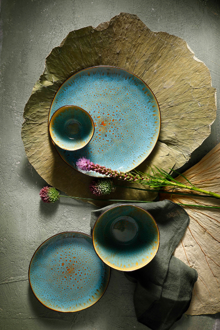 Palmer Bord diep Lotus 21 cm Stoneware Turquoise