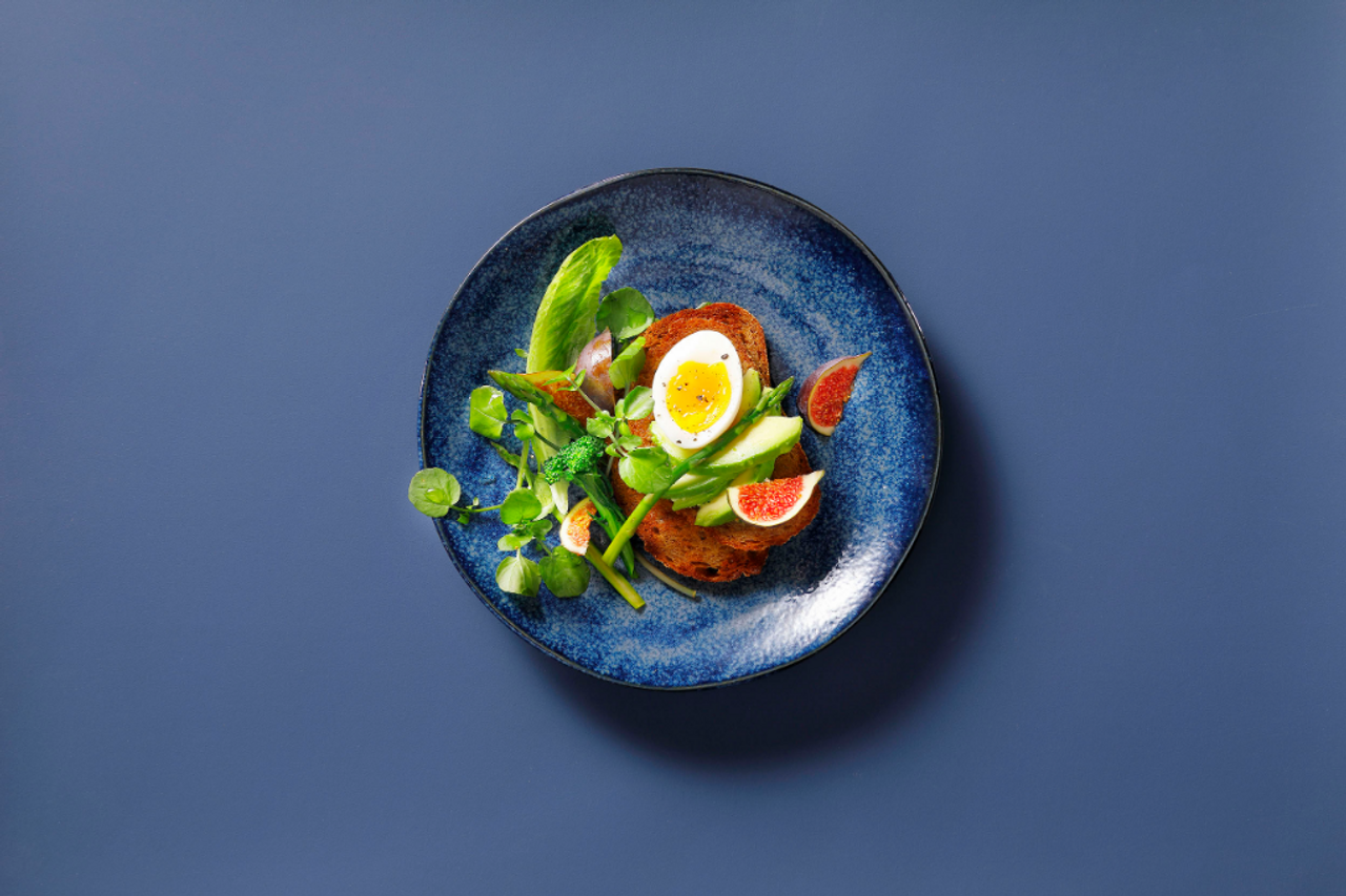 Palmer plate Kiryu 23.5 cm Porcelain Blue