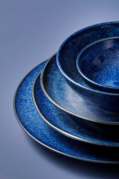 Palmer plate Kiryu 23.5 cm Porcelain Blue