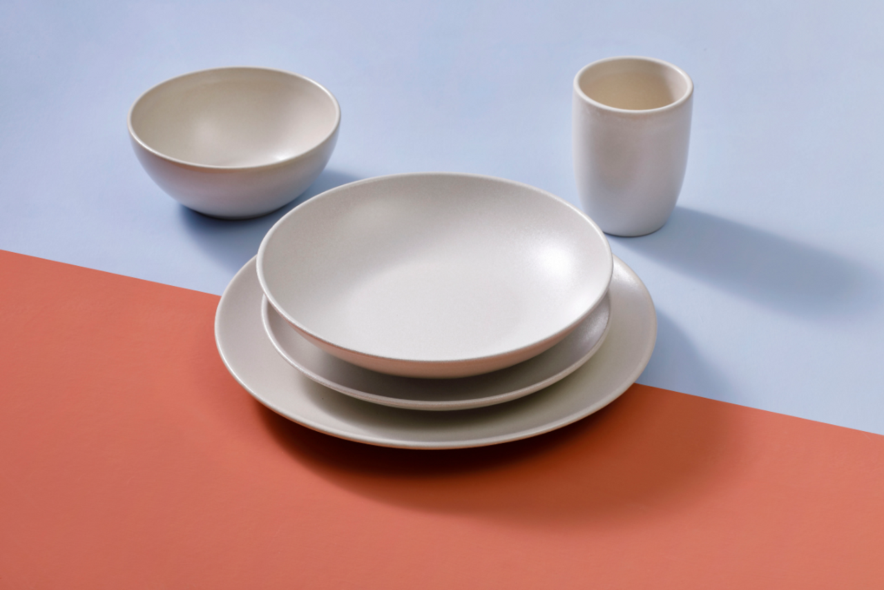 Mammoet Bord diep Spirit 21.5 cm Stoneware Wit