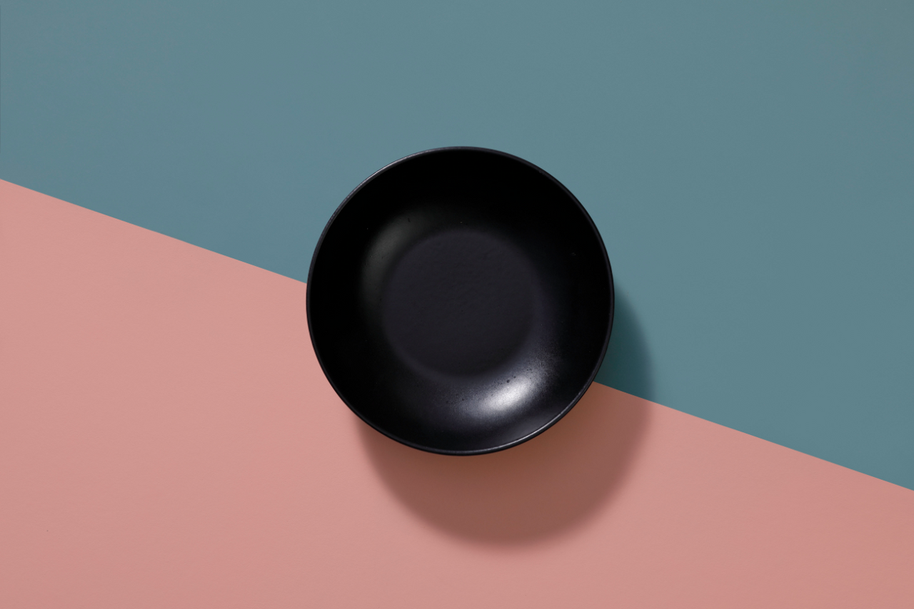 Mammoet Bord diep Moon 21.5 cm Stoneware Zwart