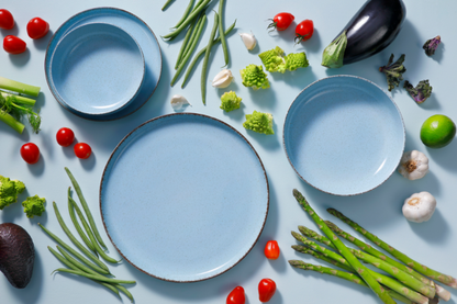 Palmer Bord diep Antigo 19 cm Porselein Lichtblauw