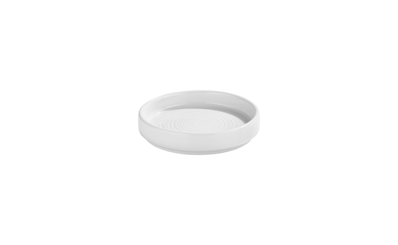 By Bone Bord diep Helix White 14 cm Porselein Wit