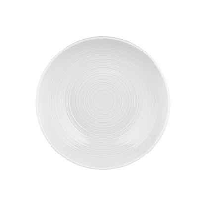 By Bone Bord diep Helix White 25 cm Porselein Wit