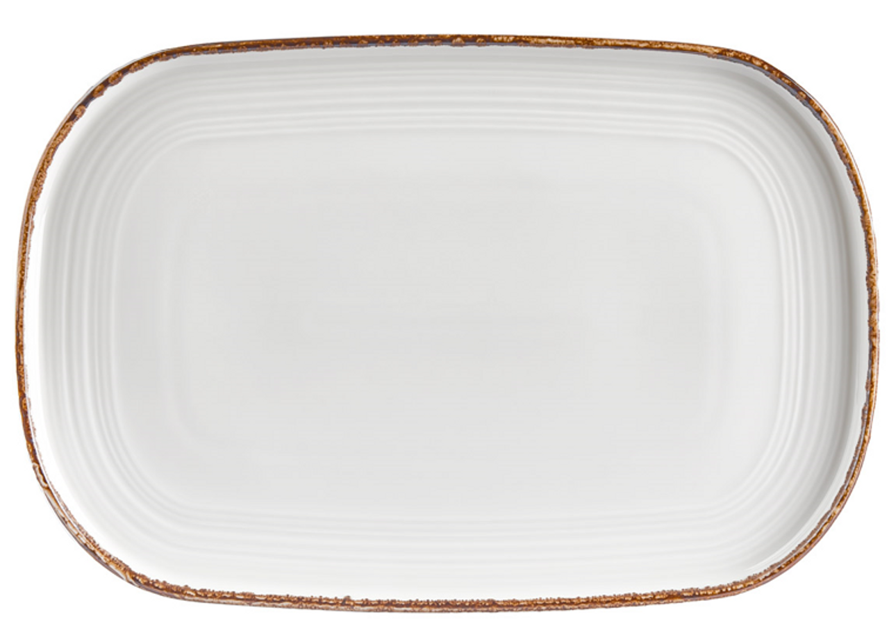 By Bone Bord Helix Gleam 34 x 23 cm Porcelain Creme
