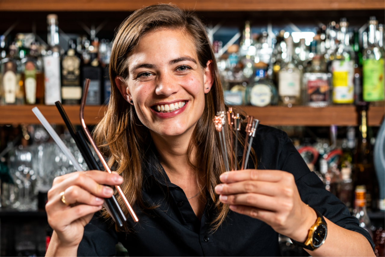 Bar Professional Drinking Straws Tools 20 cm Polypropyleen Zwart 200 stuks