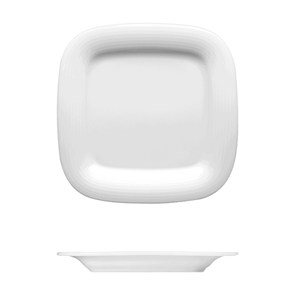 Square Plate | Catalog Number: 010 0021 | Dimensions: 9 1/4 in (24 cm)